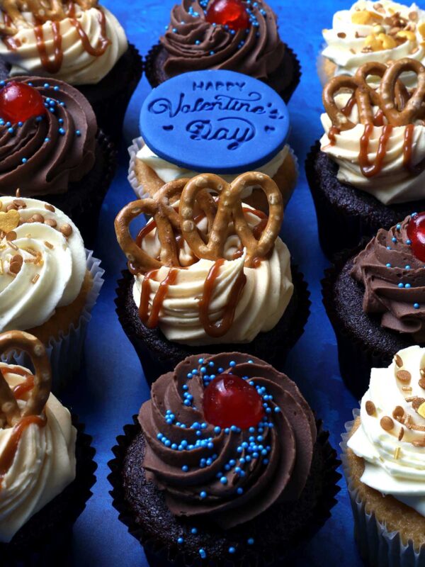 Valentines Day box of chocolates cupcakes